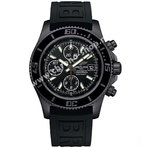 breitling 22 20mm black rubber strap 152s